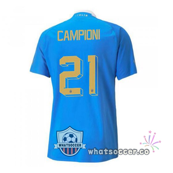 Italy（Campioni 21）Home Soccer Jerseys Blue 2022-2023
