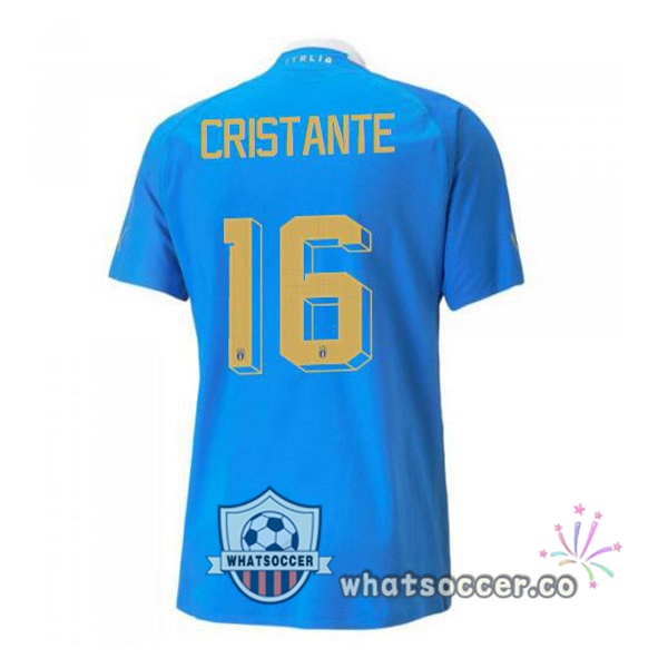 Italy（Cristante 16）Home Soccer Jerseys Blue 2022-2023