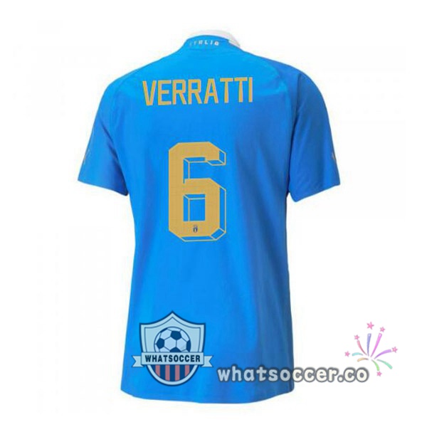 Italy（Verratti 6）Home Soccer Jerseys Blue 2022-2023