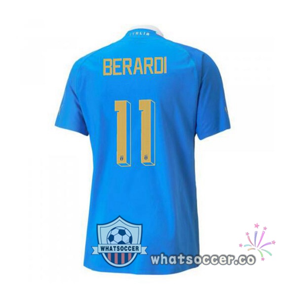 Italy（Berardi 11）Home Soccer Jerseys Blue 2022-2023