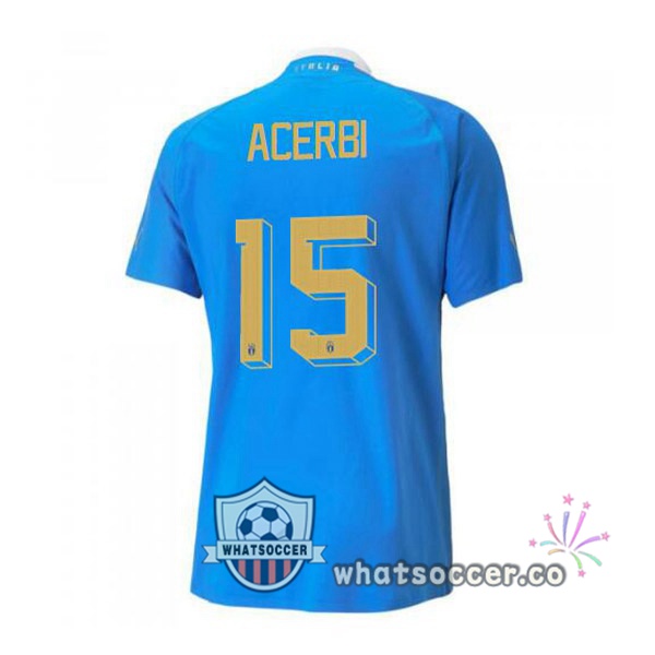Italy（Acerbi 15）Home Soccer Jerseys Blue 2022-2023