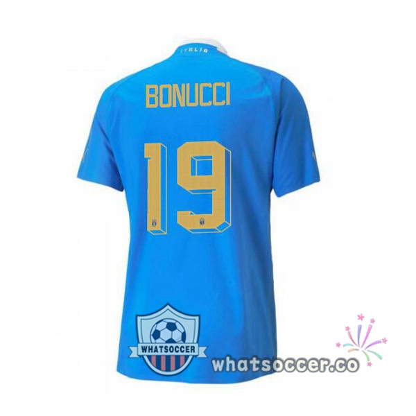Italy（Bonucci 19）Home Soccer Jerseys Blue 2022-2023