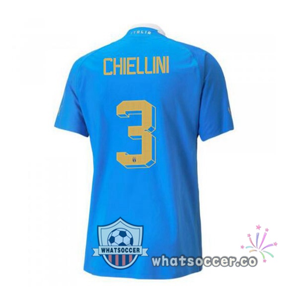 Italy（Chiellini 3）Home Soccer Jerseys Blue 2022-2023