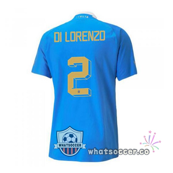 Italy（Di Lorenzo 2）Home Soccer Jerseys Blue 2022-2023
