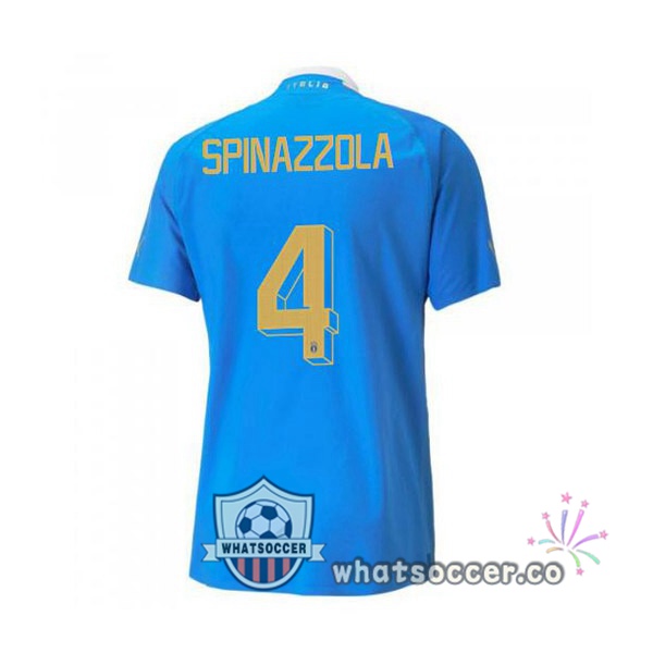 Italy（Spinazzola 4）Home Soccer Jerseys Blue 2022-2023