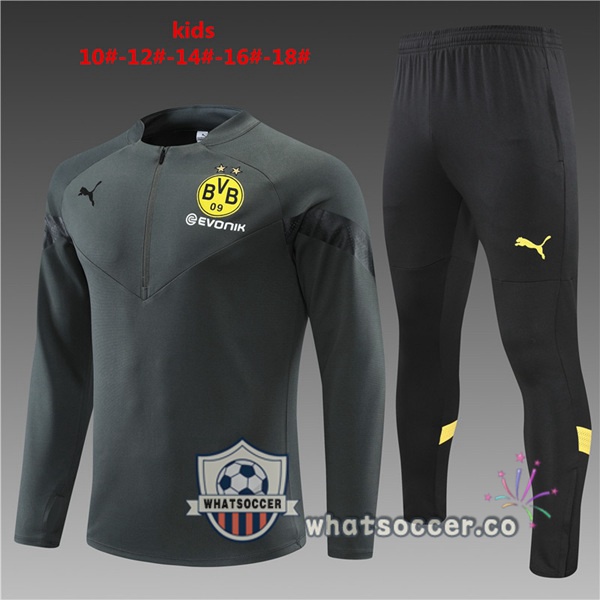 Dortmund BVB Kids Gray Tracksuit 2022-2023