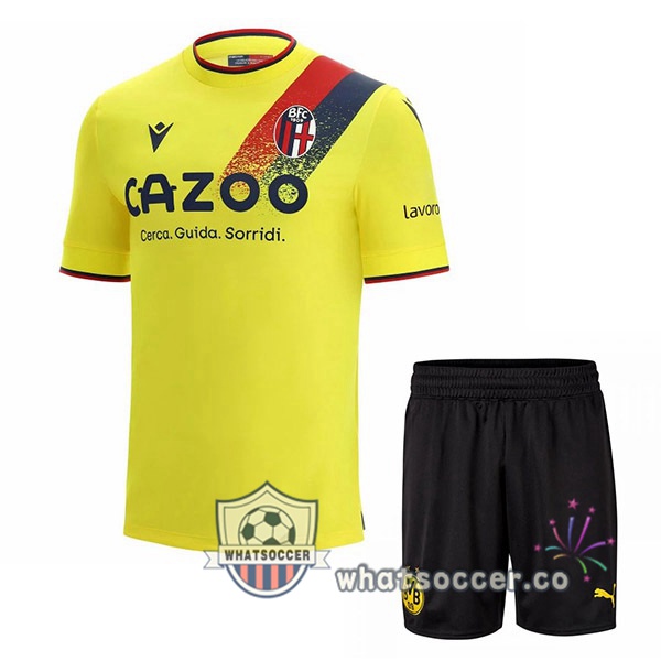 Bologna Kids Third Soccer Jerseys Yellow 2022-2023