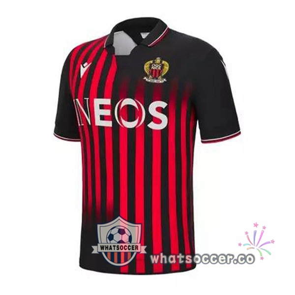 OGC Nice Home Soccer Jerseys Red Black 2022-2023