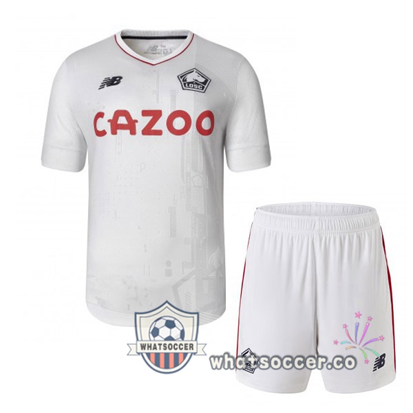 Lille OSC Kids Away Soccer Jerseys White 2022-2023