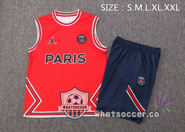 Paris PSG + Shorts Red Soccer Vest 2022-2023