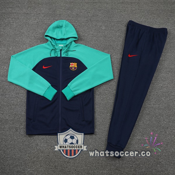 FC Barcelona Green Hooded Jacket 2022-2023