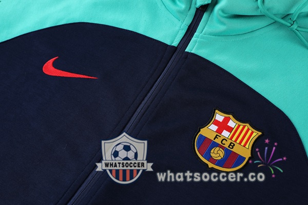 FC Barcelona Green Hooded Jacket 2022-2023