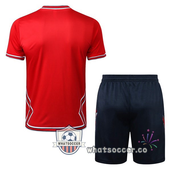 Paris PSG Training T-Shirts + Shorts Red 2022-2023