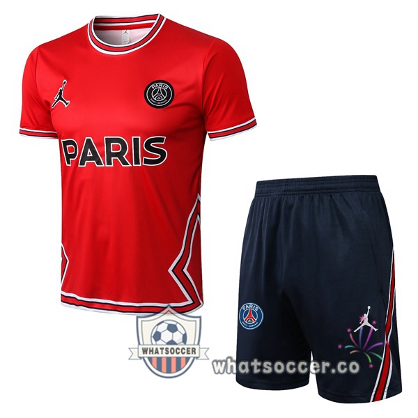 Paris PSG Training T-Shirts + Shorts Red 2022-2023