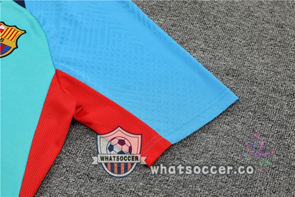 FC Barcelona Training T-Shirts + Shorts Cyan 2022-2023