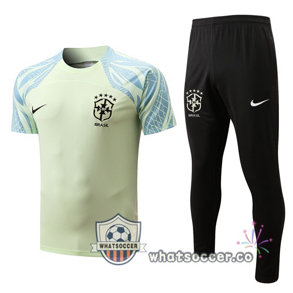 Brazil Training T-Shirts + Pants Yellow 2022-2023