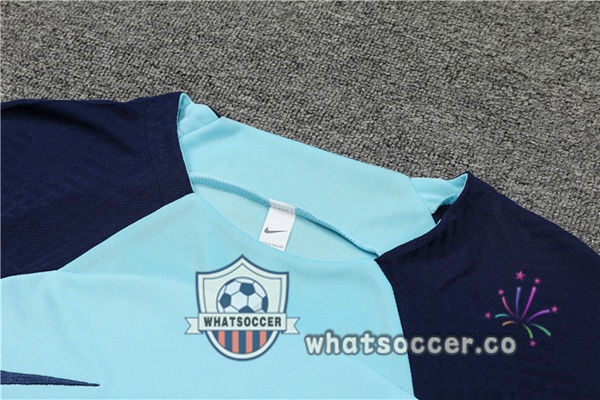 Atletico Madrid Training T-Shirts + Shorts Blue 2022-2023