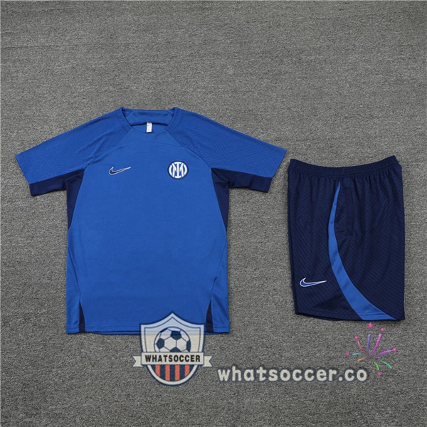 Inter Milan Training T-Shirts + Shorts Blue 2022-2023