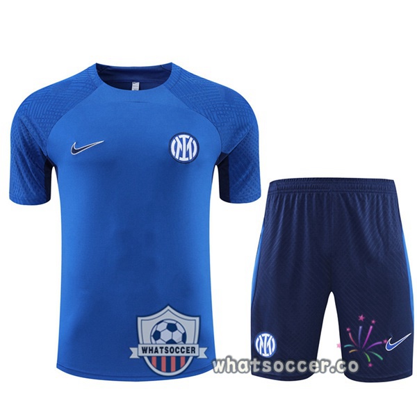 Inter Milan Training T-Shirts + Shorts Blue 2022-2023