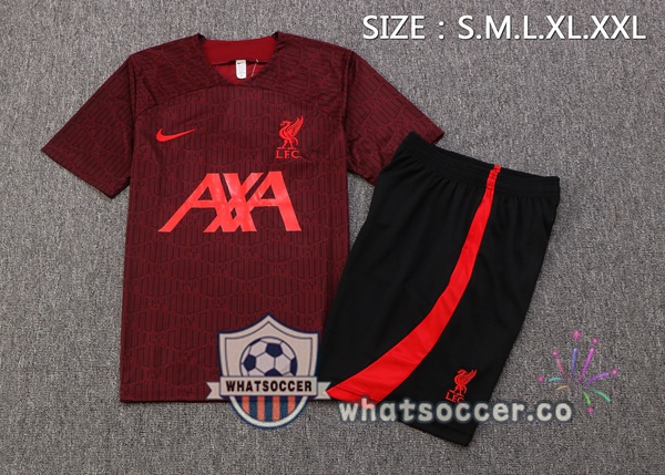 FC Liverpool Training T-Shirts + Shorts Red 2022-2023