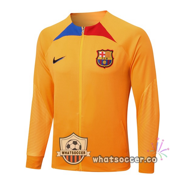 FC Barcelona Orange Soccer Jacket 2022-2023