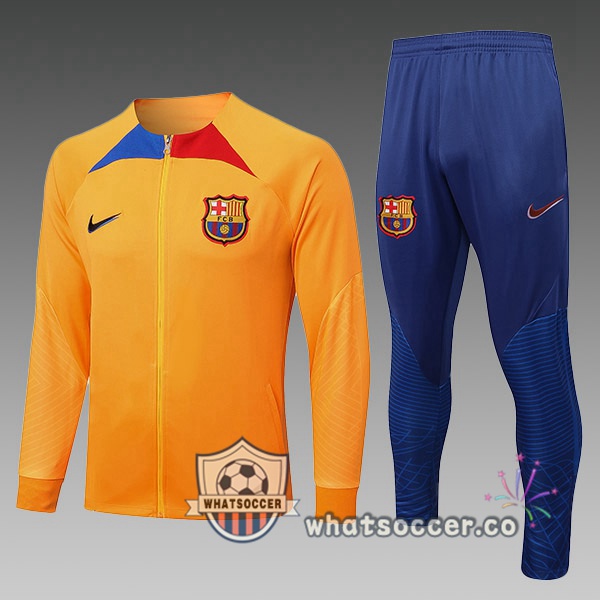 FC Barcelona Kids Orange Training Jacket 2022-2023