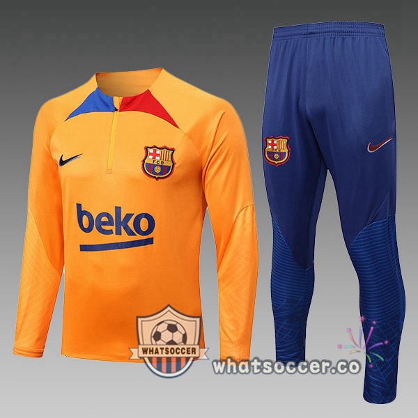 FC Barcelona Kids Orange Tracksuit 2022-2023