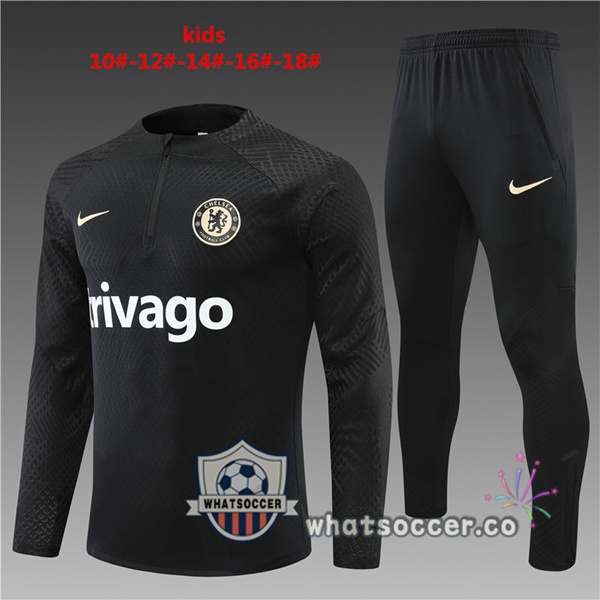 FC Chelsea Kids Black Tracksuit 2022-2023