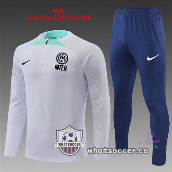 Inter Milan Kids White Tracksuit 2022-2023
