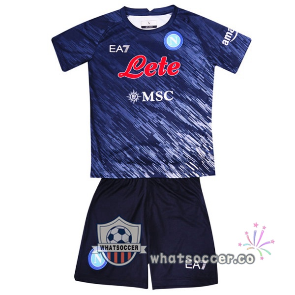 SSC Napoli Kids Third Soccer Jerseys Black 2022-2023
