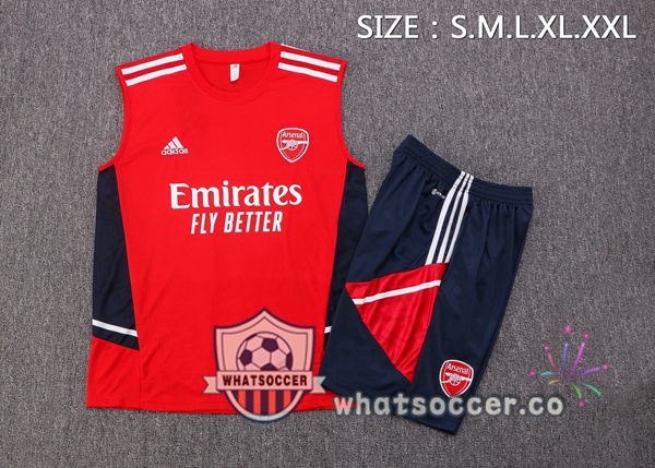 Arsenal + Shorts Red Soccer Vest 2022-2023