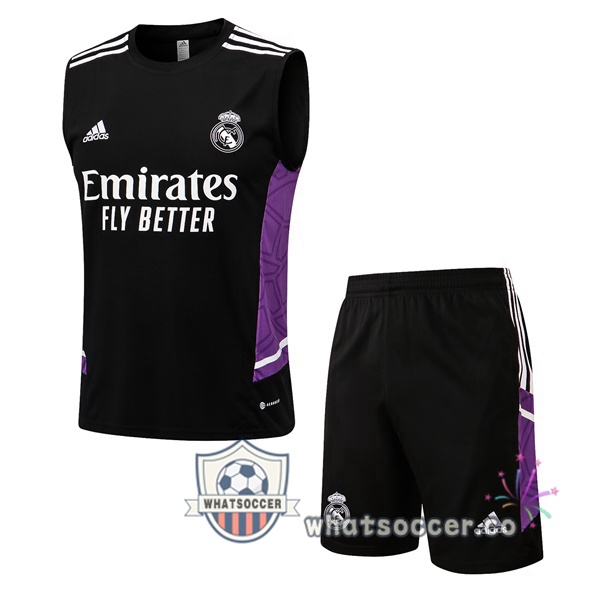 Real Madrid + Shorts Black Soccer Vest 2022-2023