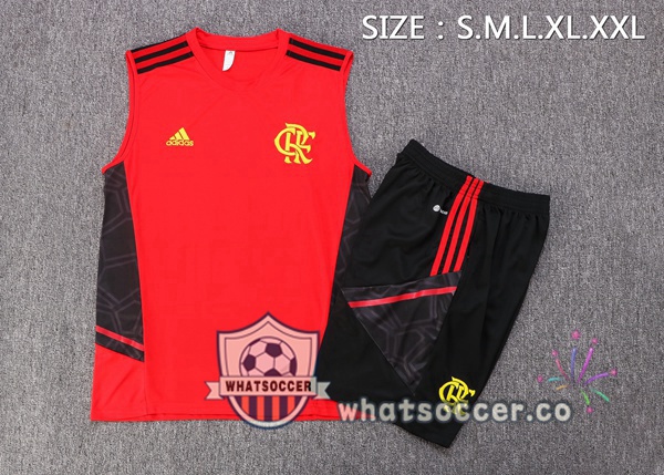 Flamengo + Shorts Red Soccer Vest 2022-2023