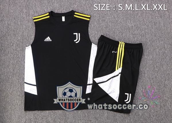 Juventus + Shorts Black Soccer Vest 2022-2023