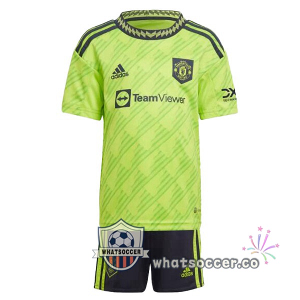 Manchester United Kids Third Soccer Jerseys Green 2022-2023