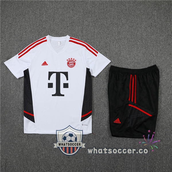 Bayern Munich Training T-Shirts + Shorts White 2022-2023