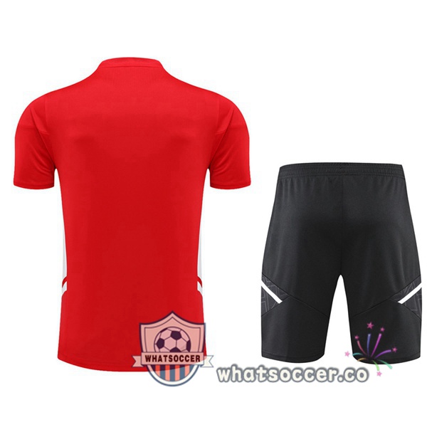 Manchester United Training T-Shirts + Shorts Red 2022-2023
