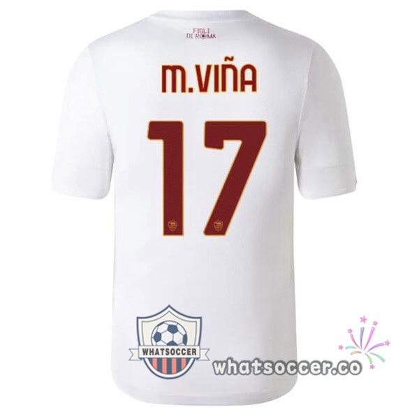 AS Roma (M.VIÑA 17) Away Soccer Jerseys White 2022-2023