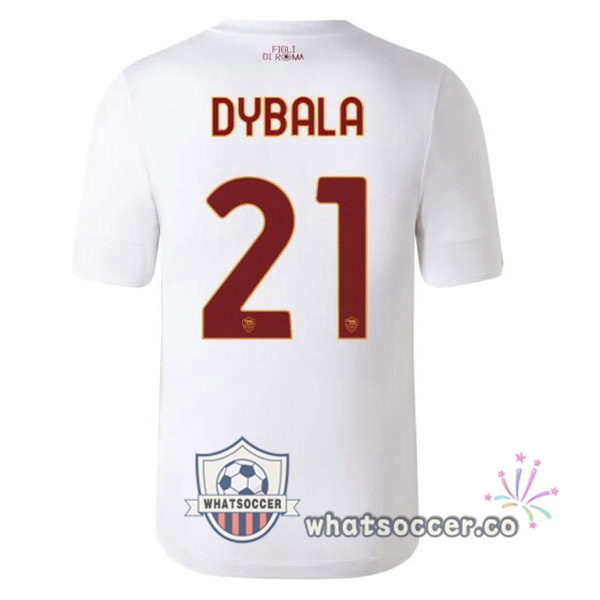 AS Roma (DYBALA 21) Away Soccer Jerseys White 2022-2023