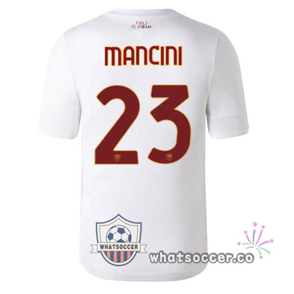 AS Roma (MANCINI 23) Away Soccer Jerseys White 2022-2023
