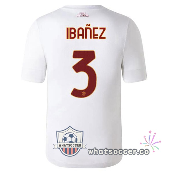 AS Roma (IBAÑEZ 3) Away Soccer Jerseys White 2022-2023