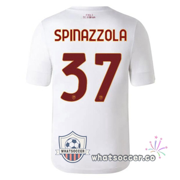 AS Roma (SPINAZZOLA 37) Away Soccer Jerseys White 2022-2023