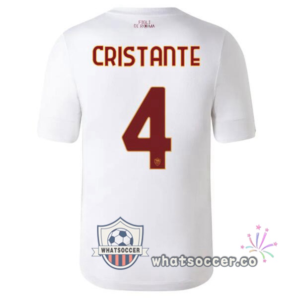 AS Roma (CRISTANTE 4) Away Soccer Jerseys White 2022-2023