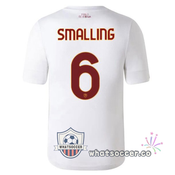 AS Roma (SMALLING 6) Away Soccer Jerseys White 2022-2023