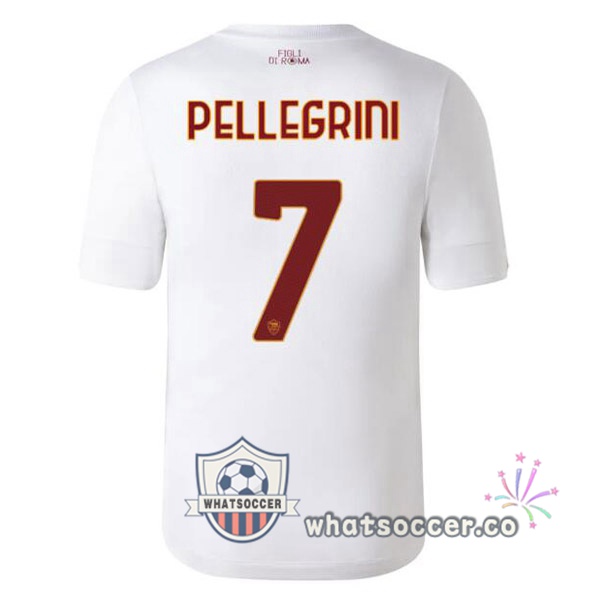 AS Roma (PELLEGRINI 7) Away Soccer Jerseys White 2022-2023