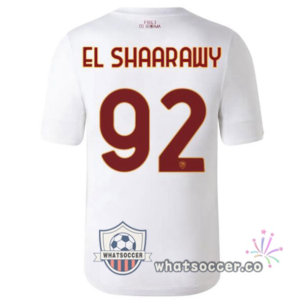 AS Roma (EL SHAARAWY 92) Away Soccer Jerseys White 2022-2023