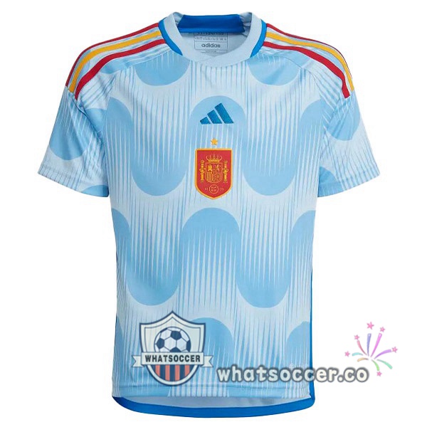 Spain Away Soccer Jerseys Blue White 2022-2023