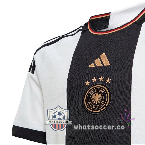 Germany Home Soccer Jerseys Black White 2022-2023