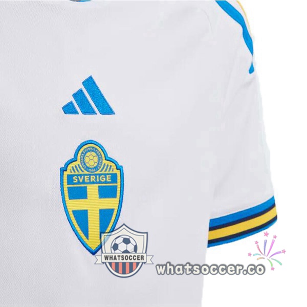Sweden Away Soccer Jerseys White 2022-2023