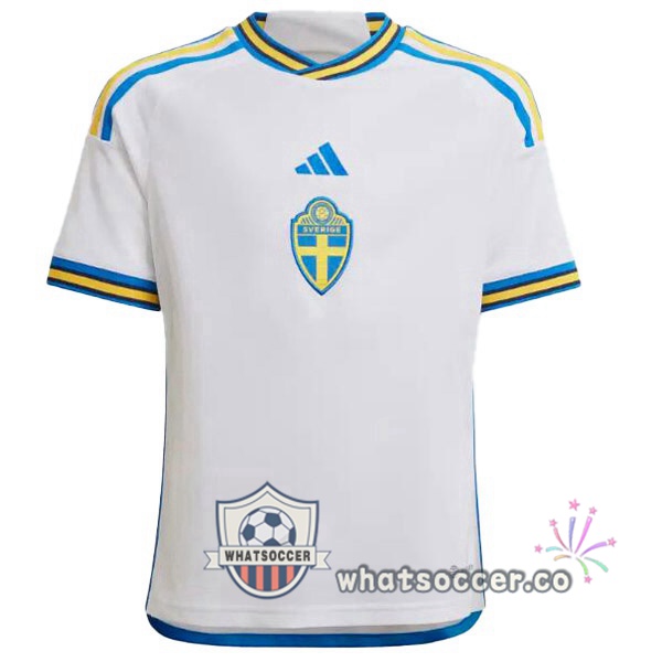 Sweden Away Soccer Jerseys White 2022-2023